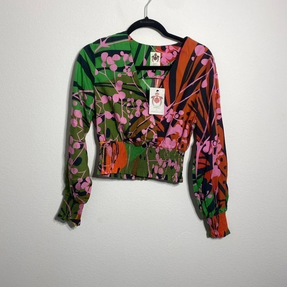 Anthropologie Roopa Pemmaraju Abstract Blouse Size Small - New with Tag - Picture 8 of 10